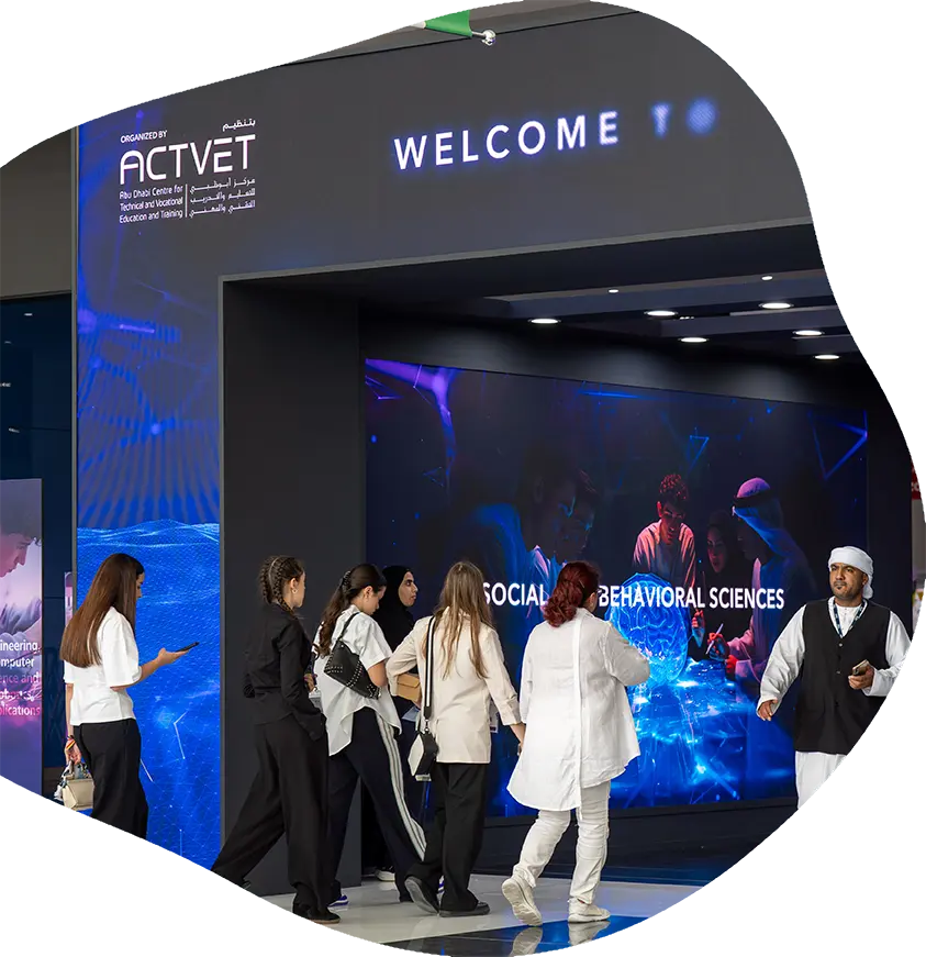 Event production team setting up stage and screens