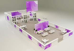 Activation area with brand engagement